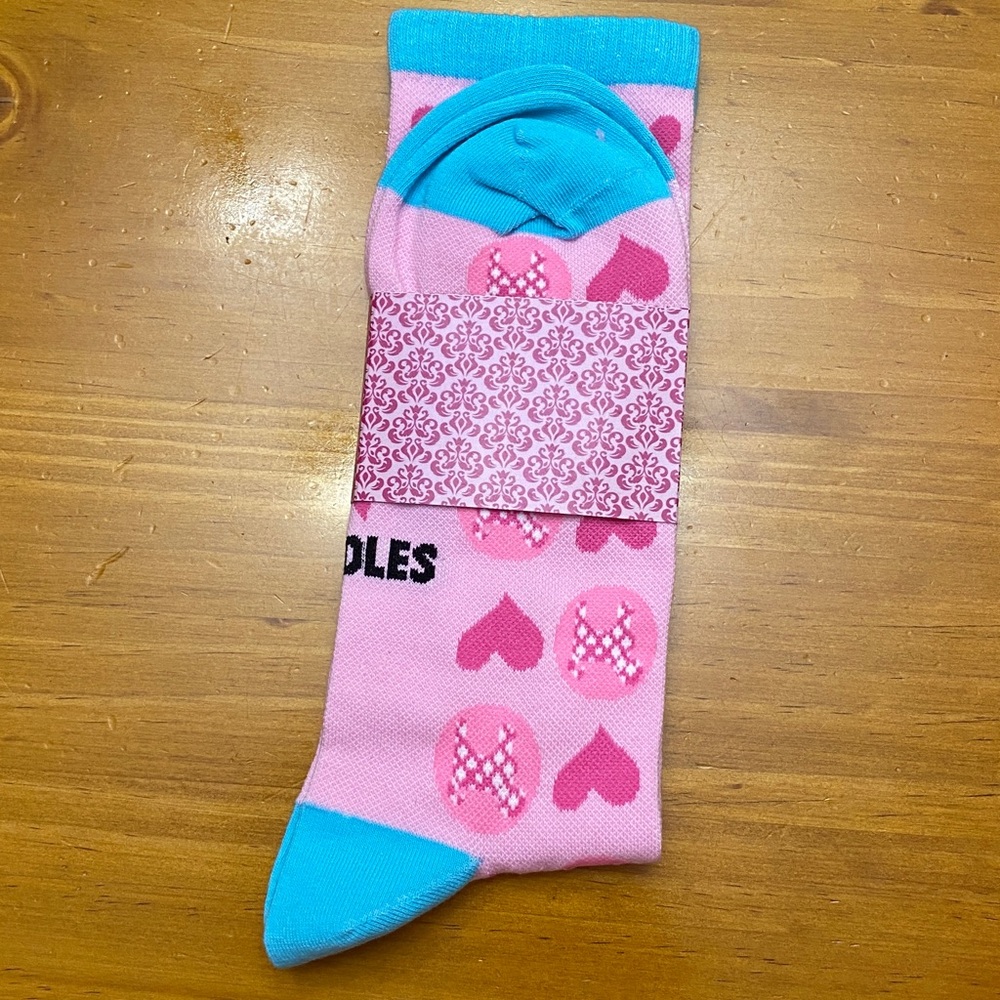 Pink and Blue Doodle Socks - Picture 2 of 6